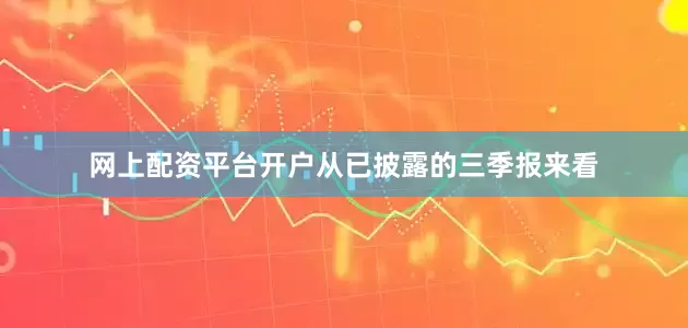网上配资平台开户从已披露的三季报来看
