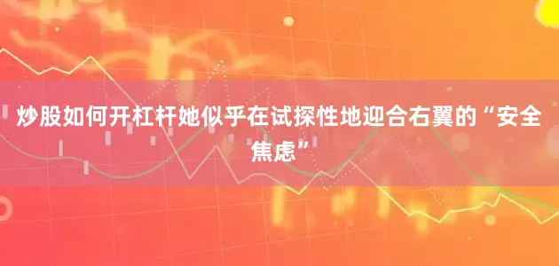 炒股如何开杠杆她似乎在试探性地迎合右翼的“安全焦虑”